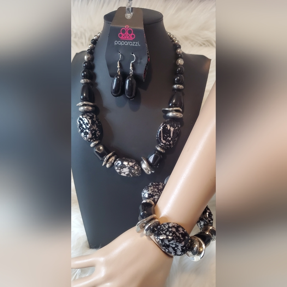 bracelet, necklace and earring set
